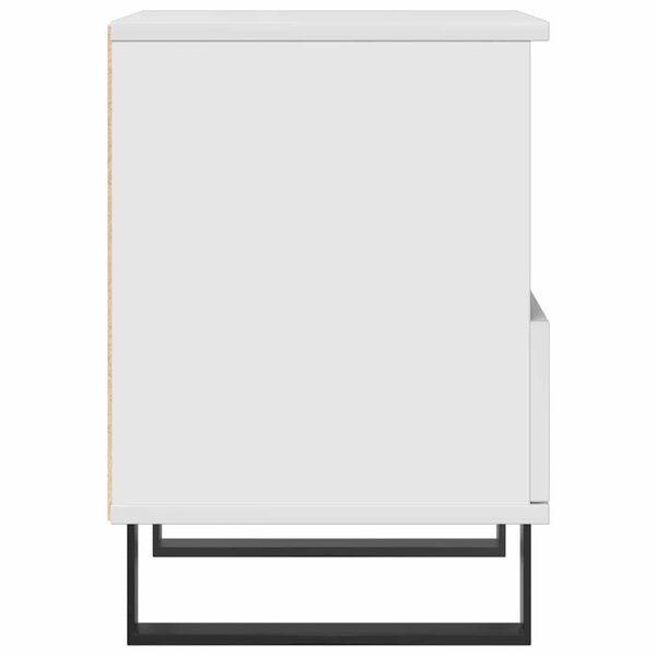 vidaXL Κομοδίνα 2 τεμ. Γυαλ. Λευκό 40 x 35 x 50 εκ. Επεξεργασμένο Ξύλο