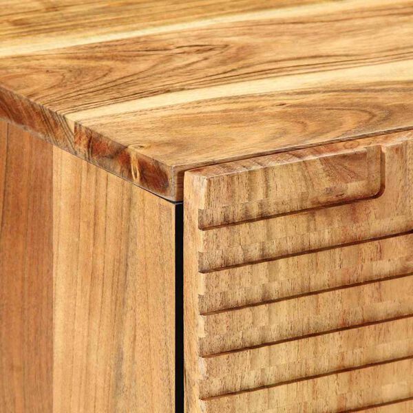 vidaXL Ντουλάπα Μπάνιου Καφέ 62 x 33 x 58 εκ. Μασίφ ξύλο ακακίας