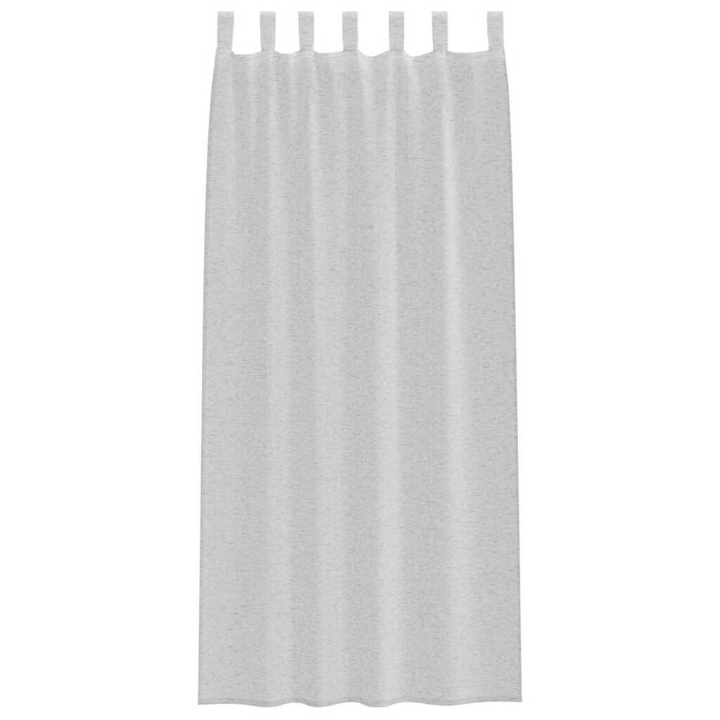 vidaXL Κουρτίνες με κουρτίνες 2 pcs Ανοιχτό γκρι Πολυεστέρας