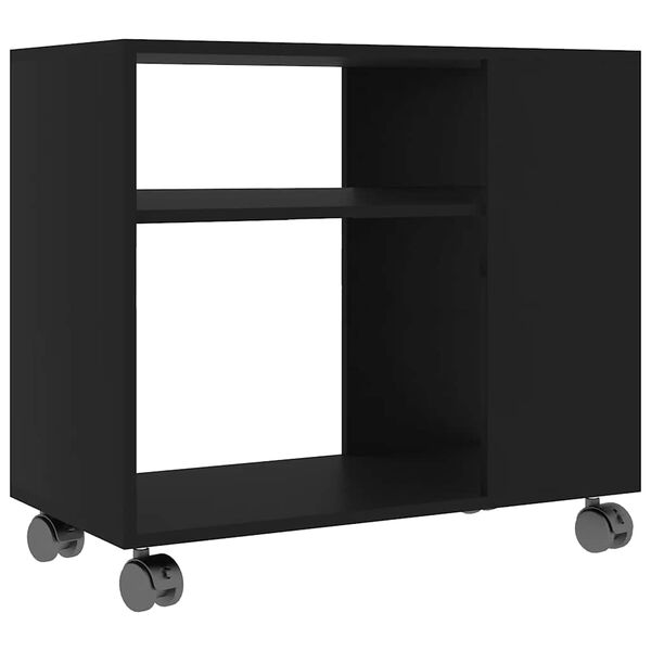 vidaXL Τραπέζι Βοηθητικό Μαύρο 70 x 35 x 55 εκ. από Επεξεργασμένο Ξύλο