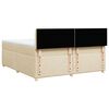 vidaXL &Kappa;&rho;&epsilon;&beta;ά&tau;&iota; Boxspring &mu;&epsilon; &Sigma;&tau;&rho;ώ&mu;&alpha; &Kappa;&rho;&epsilon;&mu; 200x200 &epsilon;&kappa;. &Upsilon;&phi;&alpha;&sigma;&mu;ά&tau;&iota;&nu;&omicron;