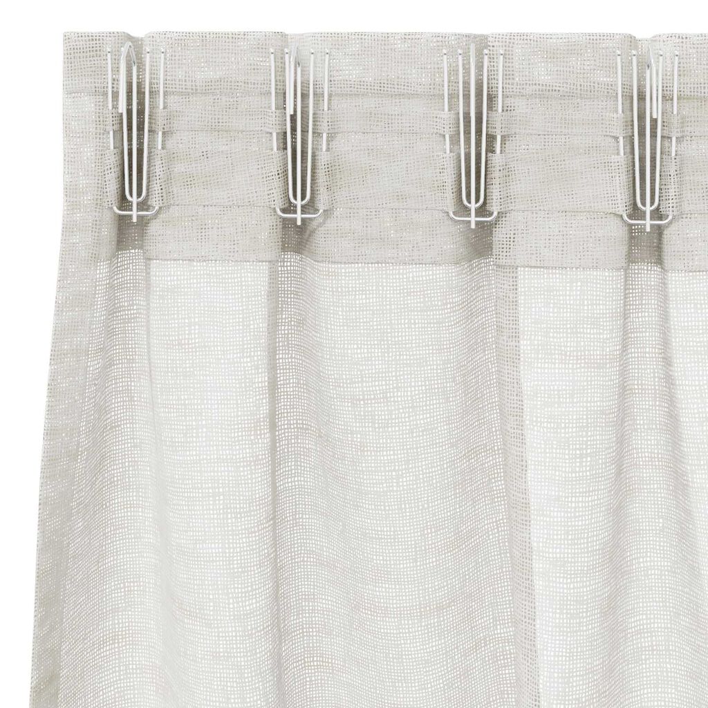 vidaXL Κουρτίνες με κουρτίνες 2 pcs Κρεμ 140 x 225 cm Πολυεστέρας