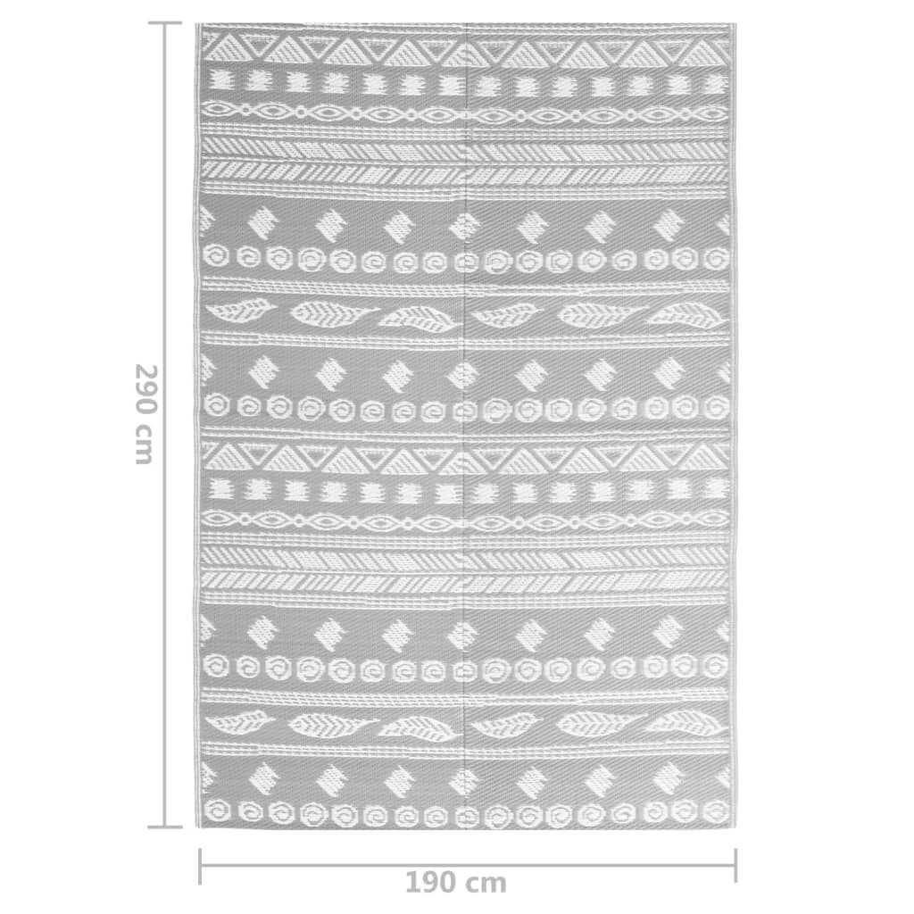 vidaXL Χαλί εξωτερικού χώρου ARAKIL Γκρι 190x290 cm PP