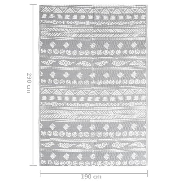 vidaXL Χαλί εξωτερικού χώρου ARAKIL Γκρι 190x290 cm PP
