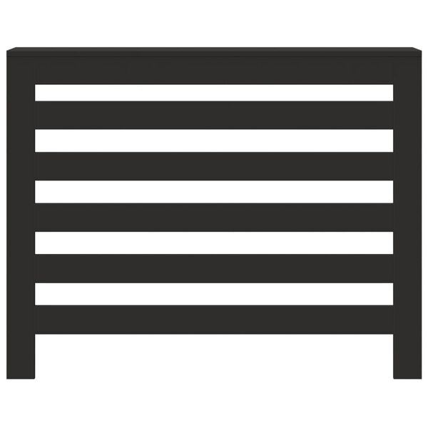 vidaXL Κάλυμμα Καλοριφέρ Μαύρο 104x20x82 εκ. από Επεξεργασμένο Ξύλο