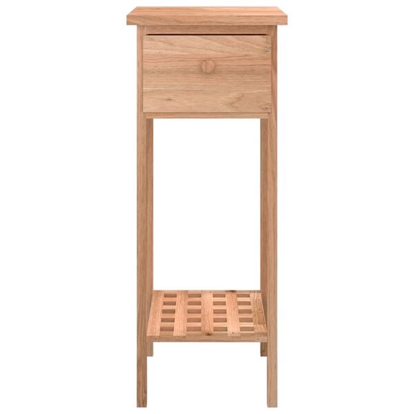 vidaXL Βοηθητικό Τραπέζι με Συρτάρι 25x25x60 εκ. Μασίφ Ξύλο Καρυδιάς