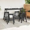 vidaXL Σετ Μπαρ Κήπου 4 pcs Μαύρο HDPE