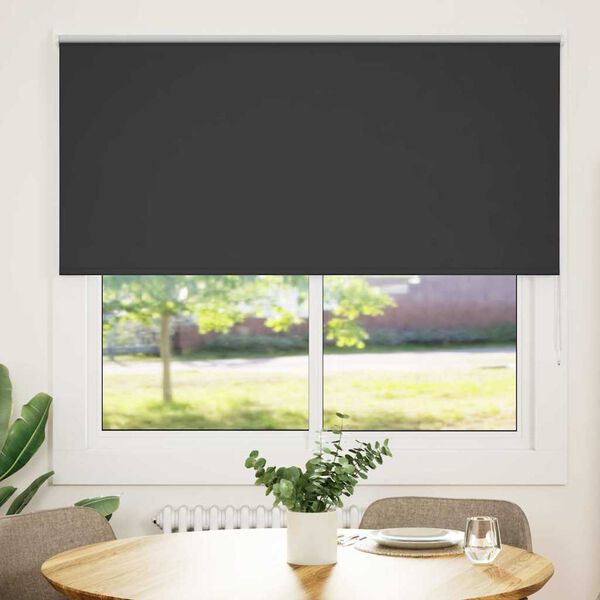 vidaXL Roller Blind Blackout &Mu;&alpha;ύ&rho;&omicron; 150x130 cm &Pi;&lambda;ά&tau;&omicron;&sigmaf; &upsilon;&phi;ά&sigma;&mu;&alpha;&tau;&omicron;&sigmaf; 146,6cm