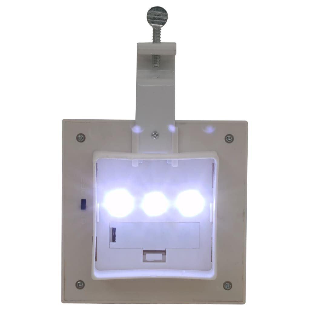 vidaXL Φωτιστικά Εξωτ. Χώρου Ηλιακά 6 τεμ. LED Τετράγωνα Λευκά 12 εκ.