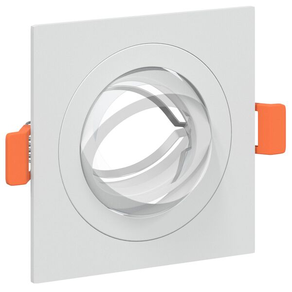 vidaXL Spotlights με προβολείς 6 pcs Λευκό 9 x 9 x cm Αλουμίνιο
