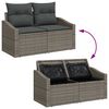 vidaXL Σετ Καναπέ Κήπου με αποθήκευση 8 pcs Γκρι Πολυ ράταν