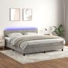 vidaXL &Kappa;&rho;&epsilon;&beta;ά&tau;&iota; Boxspring &mu;&epsilon; &Sigma;&tau;&rho;ώ&mu;&alpha; & LED &Alpha;&nu;.&Gamma;&kappa;&rho;&iota; 180x200 &epsilon;&kappa;. &Beta;&epsilon;&lambda;&omicron;ύ&delta;&iota;&nu;&omicron;