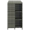 vidaXL Τραπέζι Μπαρ με Ράφια Γκρι 120x60x110 εκ. από Συνθετικό Ρατάν