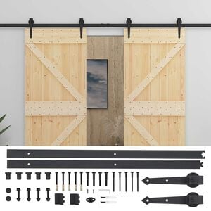 vidaXL &Sigma;&upsilon;&rho;ό&mu;&epsilon;&nu;&eta; &Pi;ό&rho;&tau;&alpha; 2 &tau;&mu;&chi;. 90 x 210 cm &Mu;&alpha;&sigma;ί&phi; &Xi;ύ&lambda;&omicron; &Pi;&epsilon;ύ&kappa;&omicron;&upsilon;