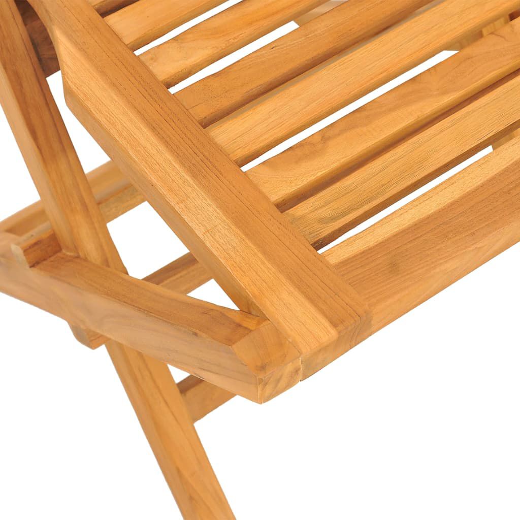 vidaXL Καρέκλες Κήπου Πτυσσόμενες 6 τεμ. 47x63x90 εκ. Μασίφ Ξύλο Teak