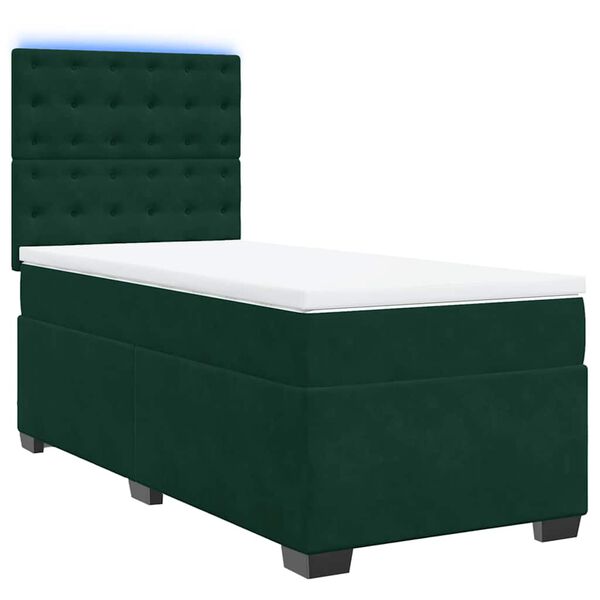 vidaXL &Kappa;&rho;&epsilon;&beta;ά&tau;&iota; Boxspring &mu;&epsilon; &Sigma;&tau;&rho;ώ&mu;&alpha; &Sigma;&kappa;&omicron;ύ&rho;&omicron; &Pi;&rho;ά&sigma;&iota;&nu;&omicron; 90x190 &epsilon;&kappa;. &Beta;&epsilon;&lambda;&omicron;ύ&delta;&iota;&nu;&omicron;