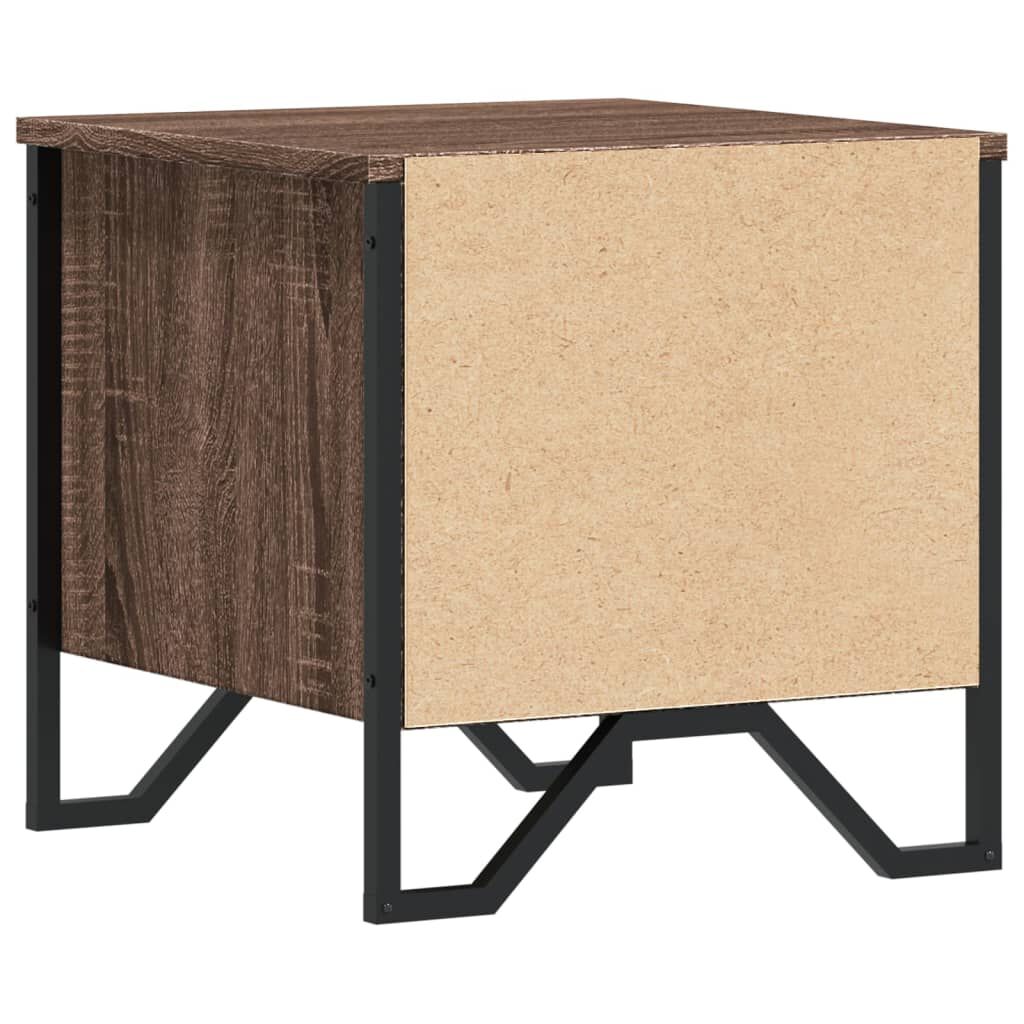 vidaXL Κομοδίνα 2 τεμ. Καφέ Δρυς 40x41x40 εκ. από Επεξεργ. Ξύλο