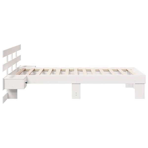 vidaXL Σκελετός Κρεβατιού Λευκό 80 x 200 cm Μασίφ ξύλο πεύκου