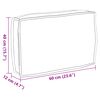 vidaXL Μαξιλάρι παλέτας για πλάτη Κρεμ 60 x 40 x 12 cm Ύφασμα Oxford
