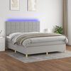 vidaXL &Kappa;&rho;&epsilon;&beta;ά&tau;&iota; Boxspring &mu;&epsilon; &Sigma;&tau;&rho;ώ&mu;&alpha; & LED &Alpha;&nu;.&Gamma;&kappa;&rho;&iota; 180x200&epsilon;&kappa;. &Upsilon;&phi;&alpha;&sigma;&mu;ά&tau;&iota;&nu;&omicron;