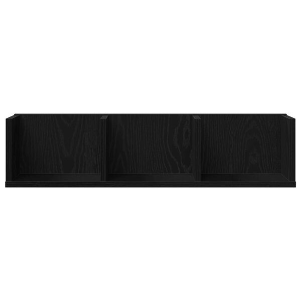 vidaXL Ράφι CD Μαύρη Δρυς 75x18x18 εκ Επεξεργασμένο ξύλο