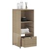 vidaXL Ντουλάπι Αποθήκευσης Κήπου Beige 50x55x115 εκ. Συνθετικό Ρατάν