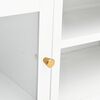 vidaXL Έπιπλο Τηλεόρασης Λευκό 90 x 30 x 44 εκ. από Ατσάλι και Γυαλί