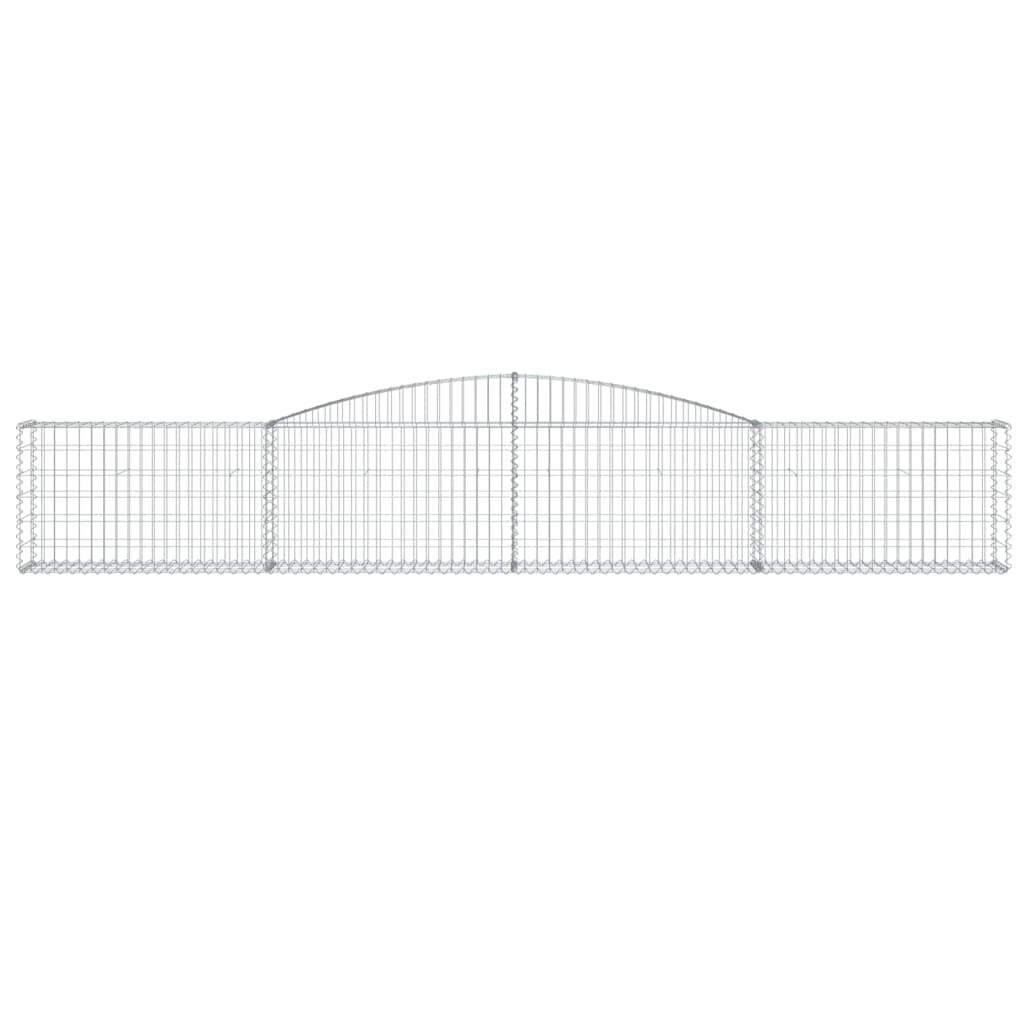 vidaXL Συρματοκιβώτια Τοξωτά 6 τεμ. 400x30x60/80 εκ. Γαλβαν. Ατσάλι