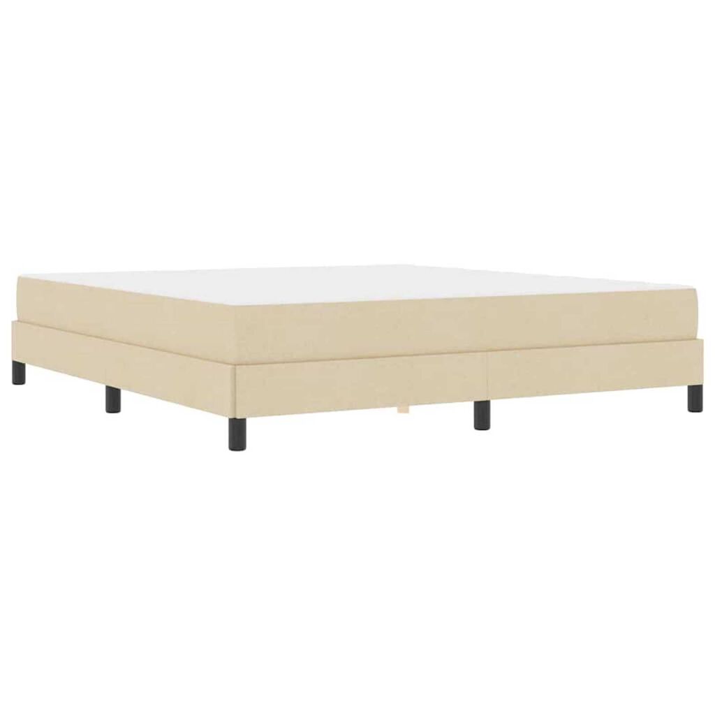 vidaXL Κρεβάτι με ελατήρια Άλλο Κρεμ 180 x 200 cm ύφασμα