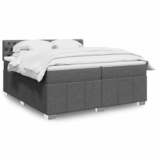 vidaXL &Kappa;&rho;&epsilon;&beta;ά&tau;&iota; Boxspring &mu;&epsilon; &Sigma;&tau;&rho;ώ&mu;&alpha; &Sigma;&kappa;&omicron;ύ&rho;&omicron; &Gamma;&kappa;&rho;&iota; 200x200 &epsilon;&kappa;. &Upsilon;&phi;&alpha;&sigma;&mu;ά&tau;&iota;&nu;&omicron;