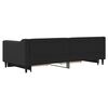 vidaXL Καναπές Κρεβάτι Συρόμενος Μαύρος 90x200 εκ. Ύφασμα & Συρτάρια