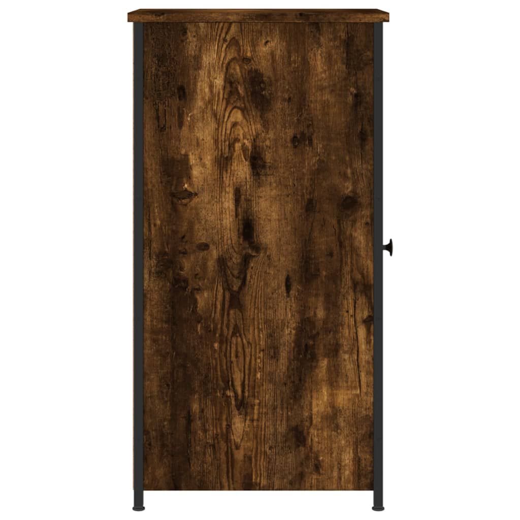 vidaXL Κομοδίνο Καπνιστή Δρυς 32 x 42 x 80 εκ. από Επεξεργασμένο Ξύλο