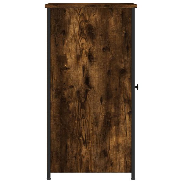 vidaXL Κομοδίνο Καπνιστή Δρυς 32 x 42 x 80 εκ. από Επεξεργασμένο Ξύλο