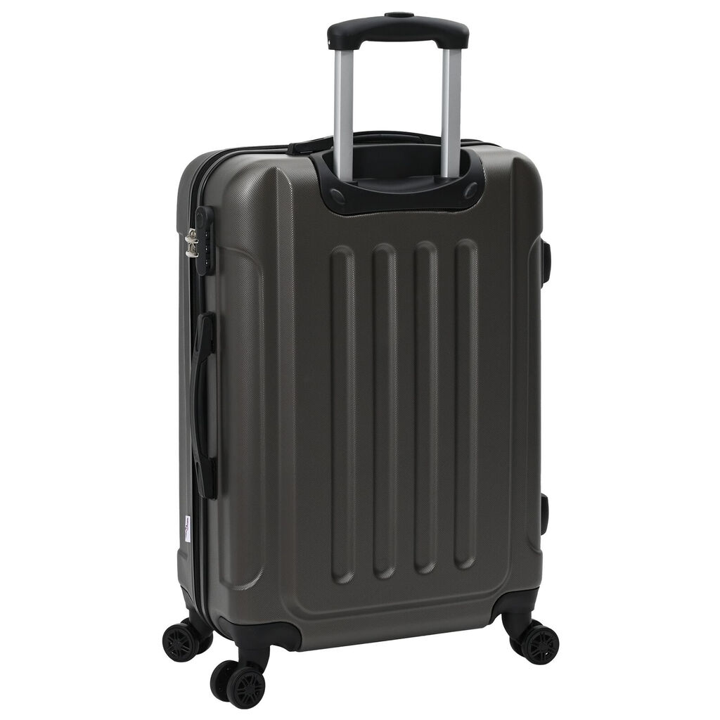 vidaXL Σετ βαλιτσών 3 τεμ Σκληρού ΚαShell Σκούρο Γκρι 20'' 24'' 28'' ABS