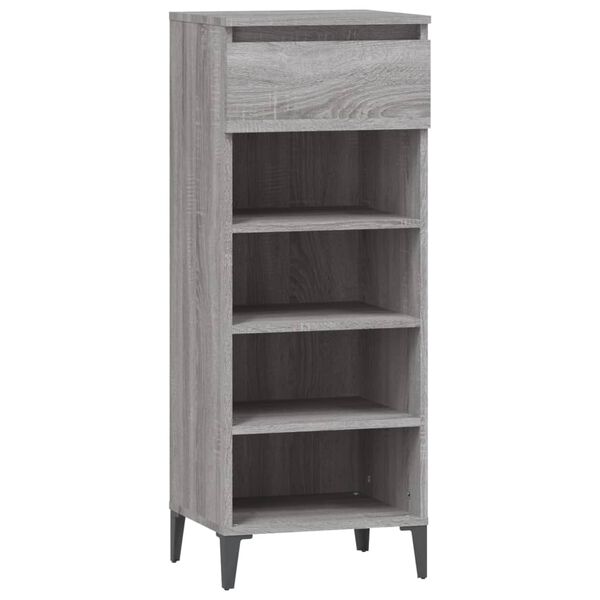 vidaXL Παπουτσοθήκη Γκρι Sonoma 40x36x105 εκ. από Επεξεργασμένο Ξύλο