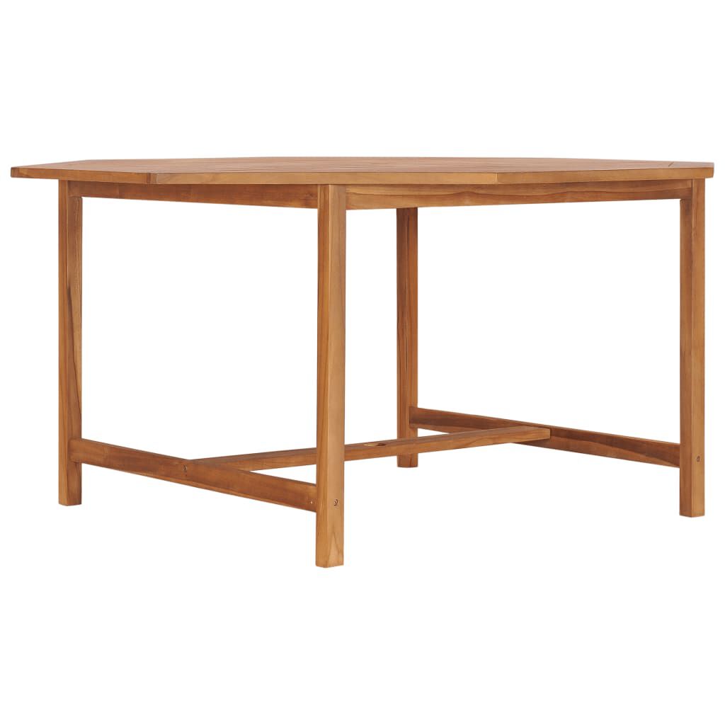 vidaXL Τραπέζι Κήπου 150 x 150 x 75 εκ. από Μασίφ Ξύλο Teak