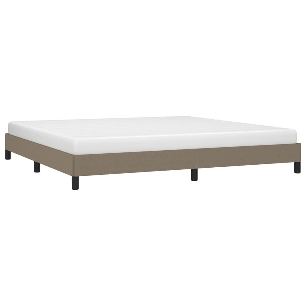 vidaXL Σκελετός Κρεβατιού Χωρίς Στρώμα Taupe 200x200 εκ.Υφασμάτινο