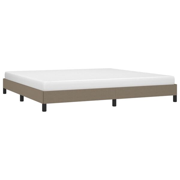 vidaXL Σκελετός Κρεβατιού Χωρίς Στρώμα Taupe 200x200 εκ.Υφασμάτινο
