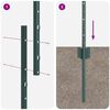 vidaXL Πό posts φράχτη 22 pcs Πράσινο 160 cm Ατσάλι