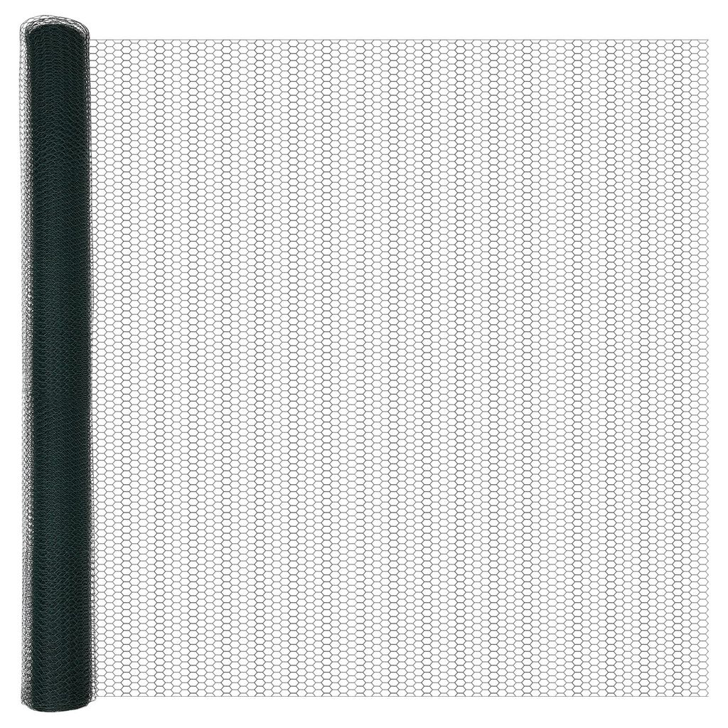 vidaXL Εξάγωνος Φράχτης Πράσινος 1.4x50 μ Χάλυβας