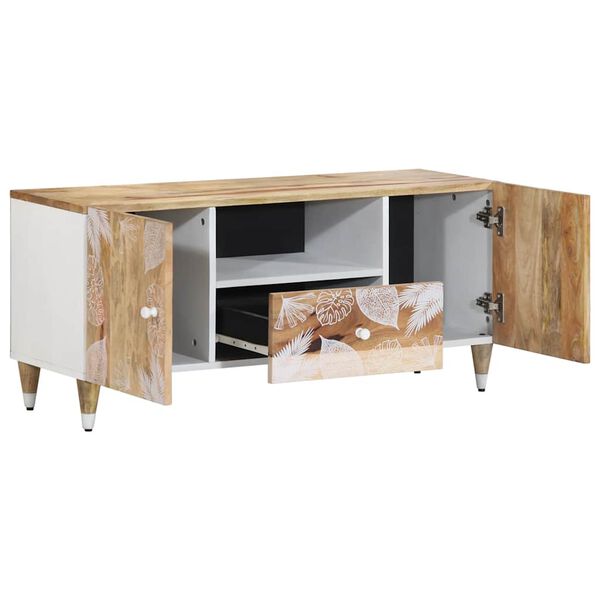 ντουλάπι τηλεόρασης vidaXL 105x33,5x46 cm μασίφ ξύλο Mango