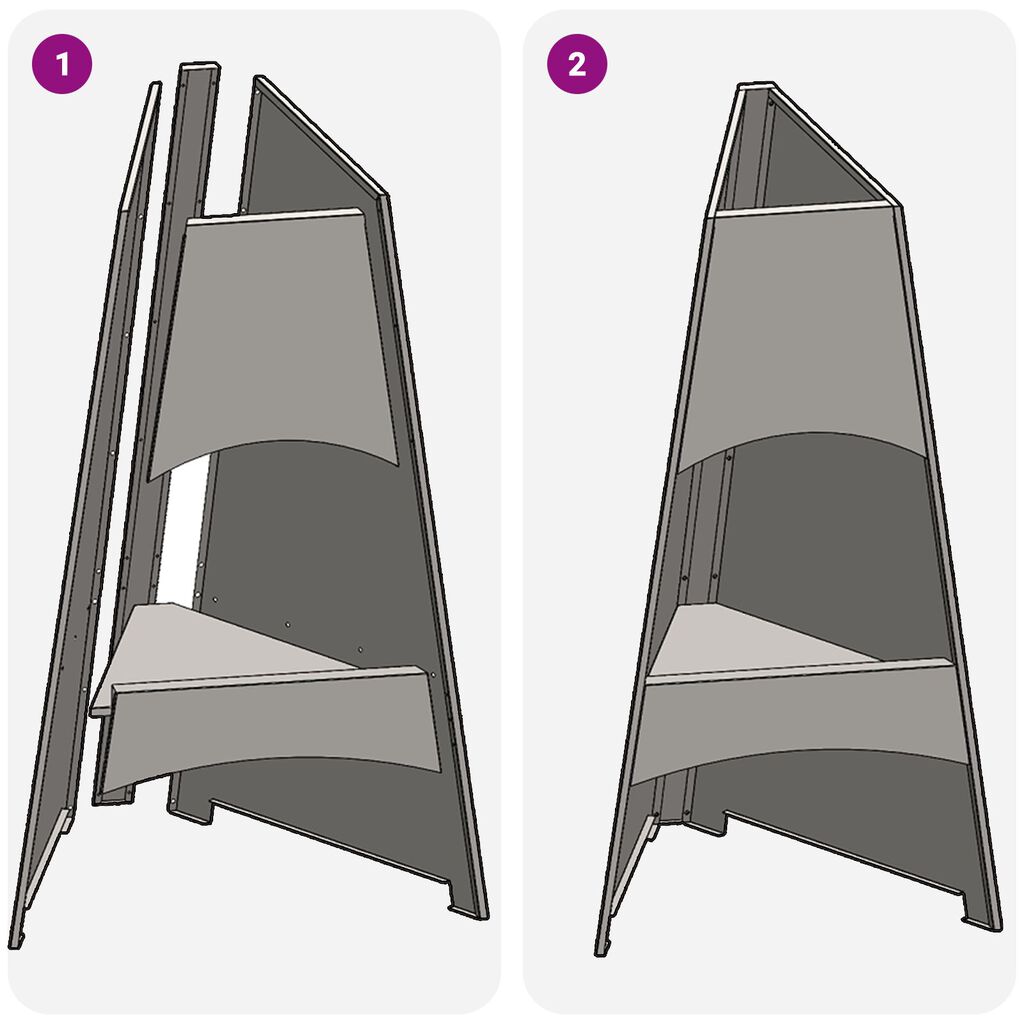 vidaXL Φουτουάρ Πυραμίδα 50x45x95 cm Σιδηρικό