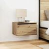 vidaXL Τοίχου κομοδίνο με συρτάρι 2 pcs artisan δρυς 50 x 36 x 30 εκ