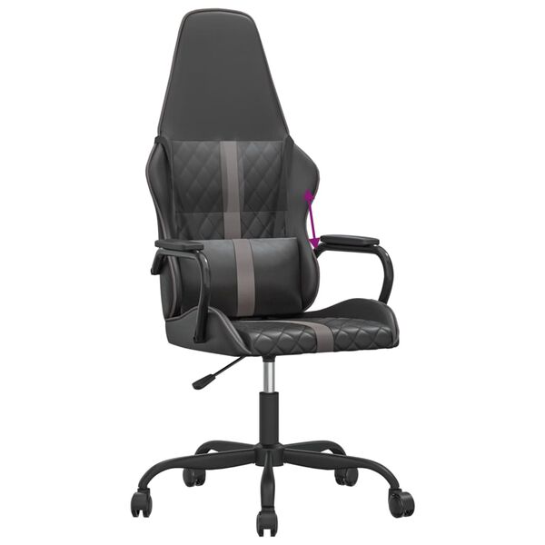 vidaXL Καρέκλα Gaming Μαύρο/Γκρι από Συνθετικό Δέρμα