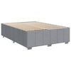 vidaXL Κρεβάτι Boxspring με Στρώμα Ανοιχτό Γκρι 140x190 εκ. Υφασμάτινο