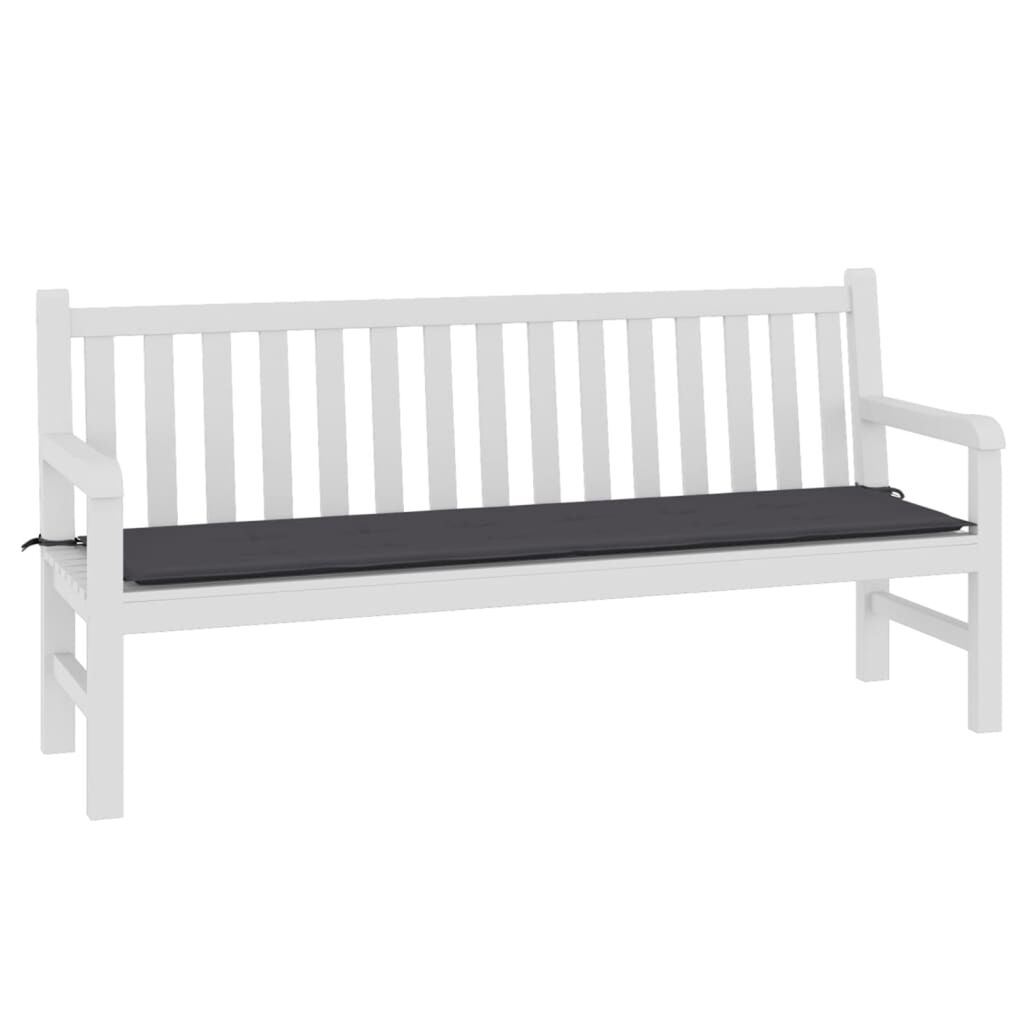 vidaXL Μαξιλάρι Πάγκου Κήπου Ανθρακί 180x50x3 εκ. Ύφασμα Oxford