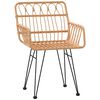 vidaXL Καρέκλες Κήπου 2 τεμ. 56 x 64 x 80 εκ. Ρατάν Πολυαιθυλενίου