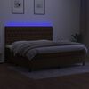 vidaXL &Kappa;&rho;&epsilon;&beta;ά&tau;&iota; Boxspring &mu;&epsilon; &Sigma;&tau;&rho;ώ&mu;&alpha; & LED &Sigma;&kappa;.&Kappa;&alpha;&phi;έ 200x200&epsilon;&kappa;. &Upsilon;&phi;&alpha;&sigma;&mu;ά&tau;&iota;&nu;&omicron;