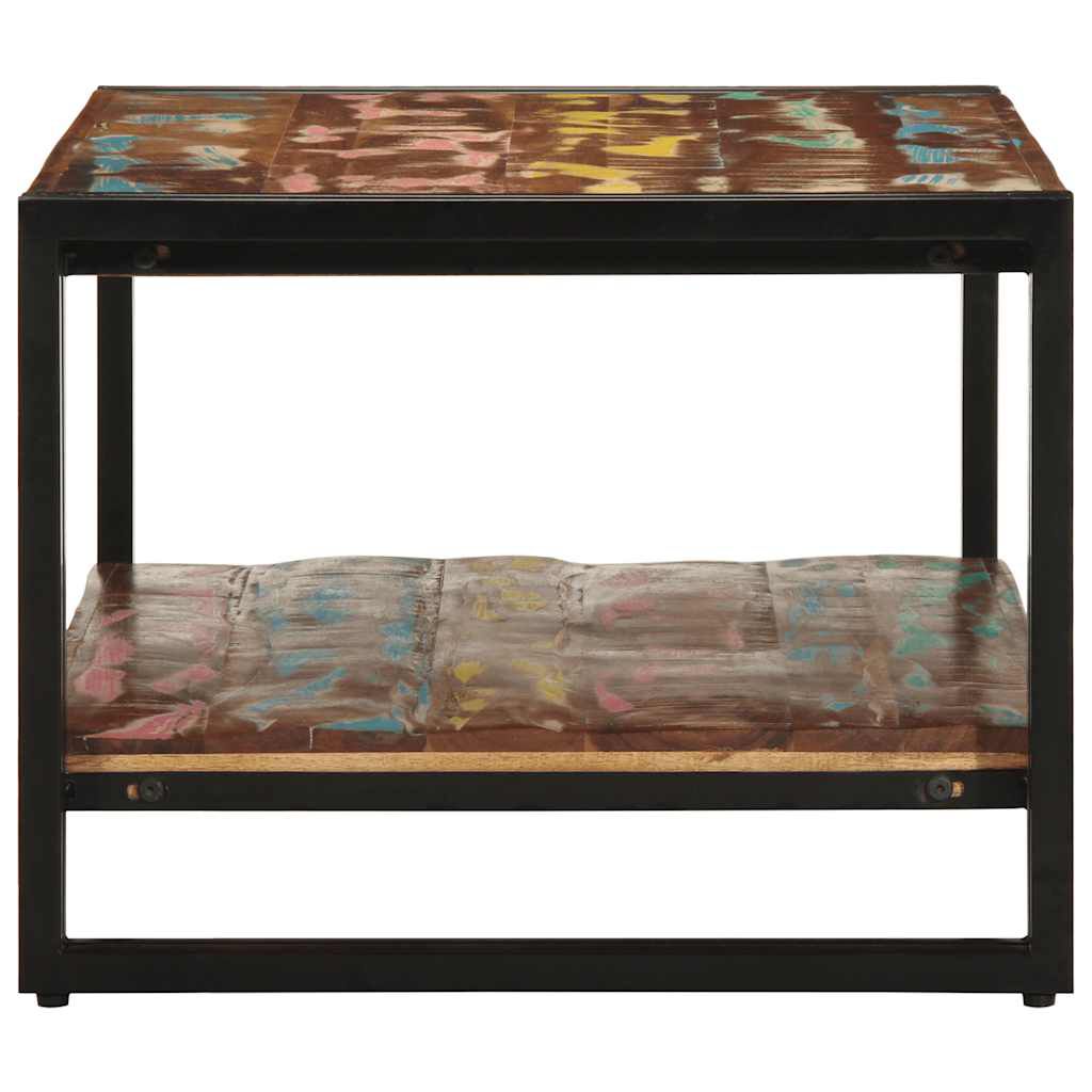 vidaXL Τραπεζάκι σαλονιού πολύχρωμο 90x50x38cm Ξύλο μασίφ αναγεννημένο