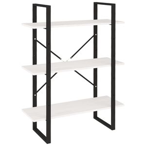 vidaXL &Beta;&iota;&beta;&lambda;&iota;&omicron;&theta;ή&kappa;&eta; &mu;&epsilon; 3 &Rho;ά&phi;&iota;&alpha; &Lambda;&epsilon;&upsilon;&kappa;ή 80x30x105 &epsilon;&kappa;. &alpha;&pi;ό &Mu;&alpha;&sigma;ί&phi; &Xi;ύ&lambda;&omicron; &Pi;&epsilon;ύ&kappa;&omicron;&upsilon;